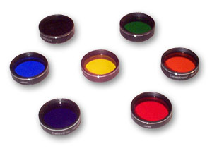 Assortment of telescope eyepiece filters