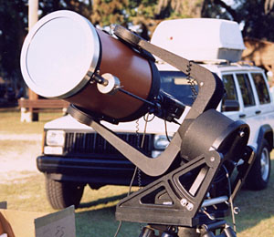 Schmidt-Cassegrain telescope on a fork mount