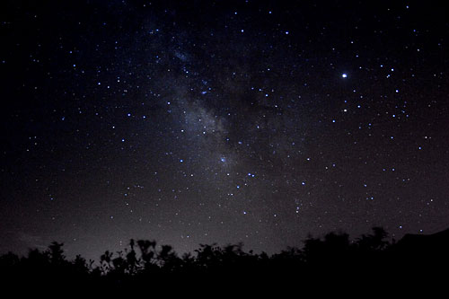 The Milky Way above the horizon by Sara Khalafinejad