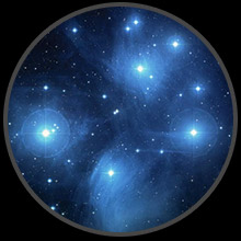 Hubble image of the Pleiades star cluster