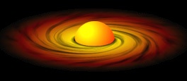 Artist rendering of planet formation