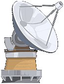 Image of a radio telescope