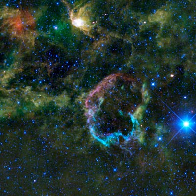 IC 443, the Jellyfish Nebula as seen by NASA’s Wide-field Infrared Survey Explorer (WISE)