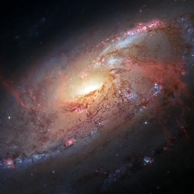 Hubble image of spiral galaxy M106
