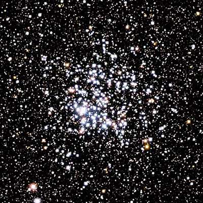 Hubble image of open star cluster M11 the Wild Duck Cluster
