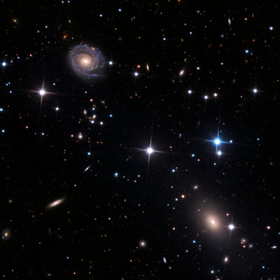 Image of galaxies NGC 6085 and NGC 6086