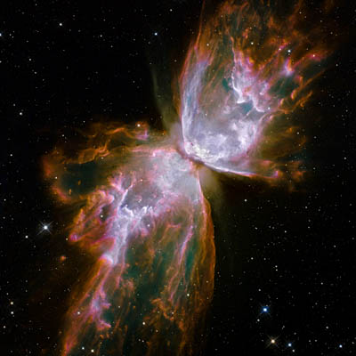 Hubble image of NGC 6302 the Butterfly Nebula