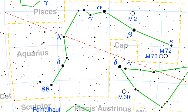 Aquarius Constellation Star Chart