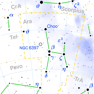 Ara constellation map