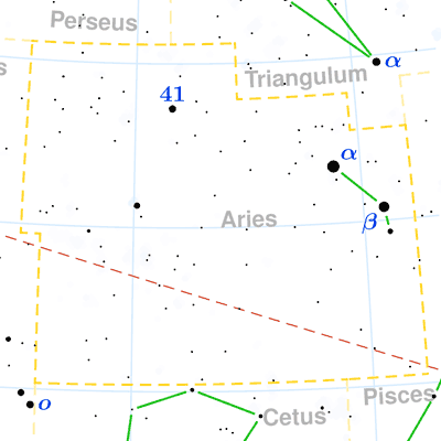 Aries constellation map