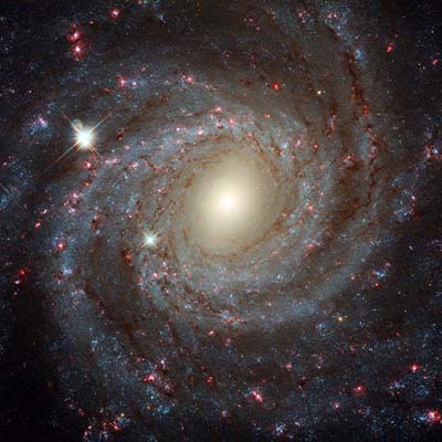 Hubble image of barred spiral galaxy NGC 3344