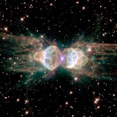 Hubble image of bipolar planetary nebula MZ 3 the Ant Nebula