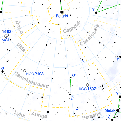 Camelopardalis constellation map