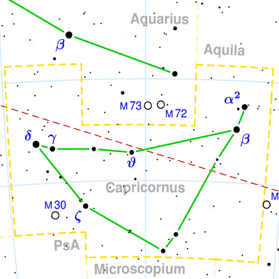 Capricornus constellation map