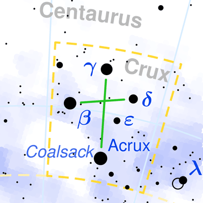 Crux constellation map