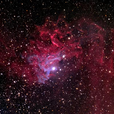 Image of IC 405, the Flaming Star Nebula