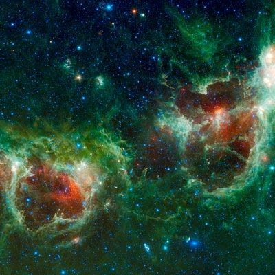 Image of the Heart and Soul Nebuas as seen by NASA's Wide-field Infrared Survey Explorer (WISE)



