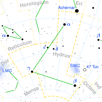 Hydrus constellation map