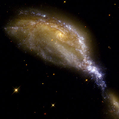Hubble image of irregular galaxy NGC 6745
