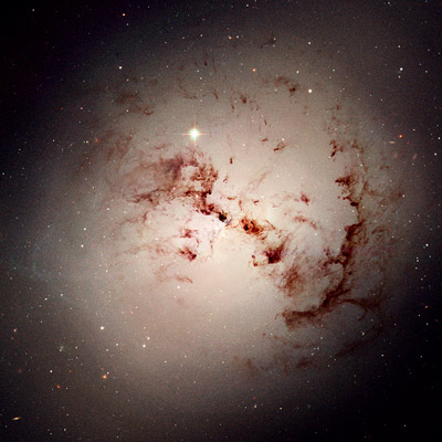 Hubble image of lenticular galaxy NGC 1316