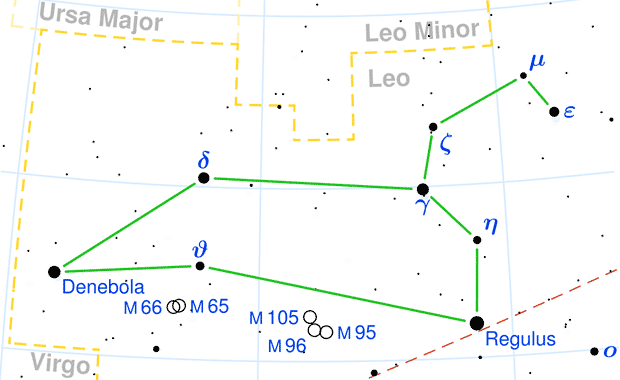 Leo constellation map