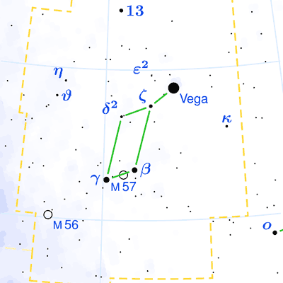 Lyra constellation map