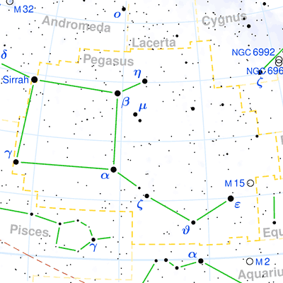 Pegasus constellation map