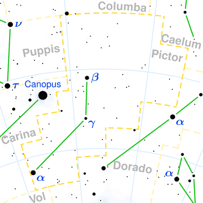Pictor constellation map