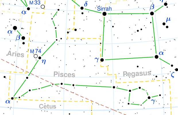 Pisces Constellation Star Chart