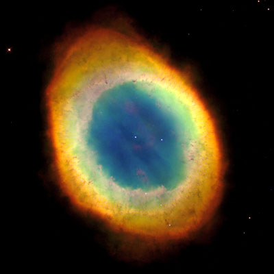 Hubble image of planetary nebula M57, the Ring Nebula