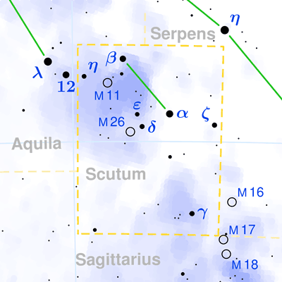 Scutum constellation map
