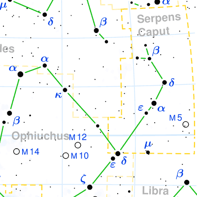 Serpens Caput constellation map