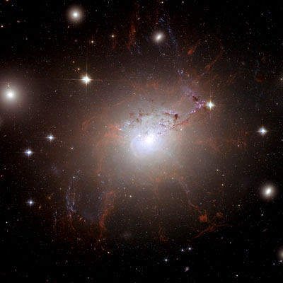 Hubble image of seyfert galaxy NGC 1275