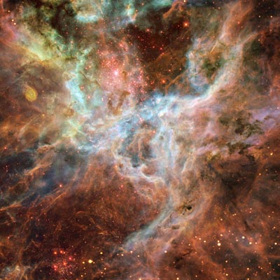 Hubble image of the Tarantula Nebula in the Large Magellanic Cloud