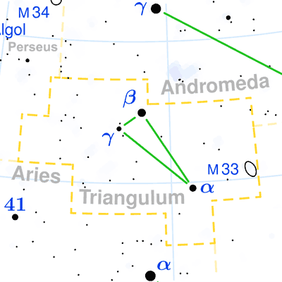 Triangulum constellation map