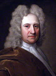 Portrait of English astronomer Edmund Halley