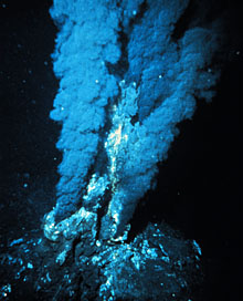 NOAA image of a hydrothermal vent on the ocean floor