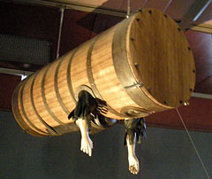 Image of a museum replica of John Lethbridge's diving device
