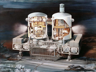 NOAA drawing of the Tektite 2 underwater laboratory