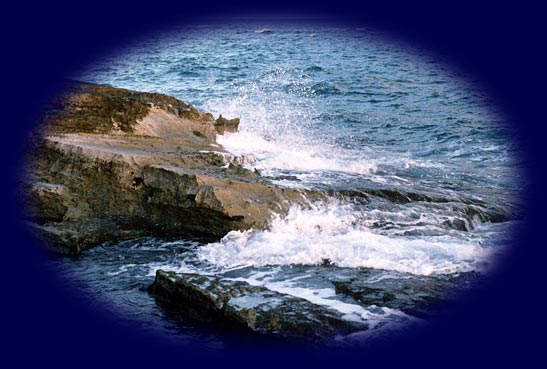 Waves Hitting a Rocky Seashore