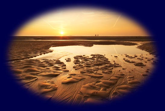 Sunset on a Sandy Beach
