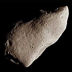 Galileo photo of the asteroid Gaspra