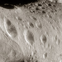 NEAR spacecraft close-up of asteroid Eros