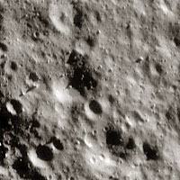 NEAR close-up image of Eros showing impact craters