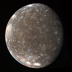 Voyager 1 photo of Jupiter's moon Callisto