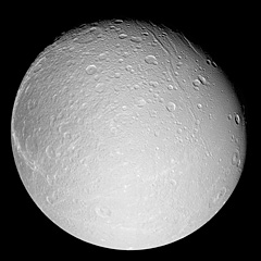 Cassini image of Saturn's ice moon Dione