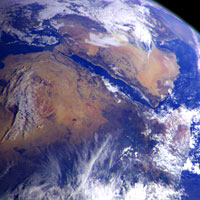 Galileo spacecraft image showing Africa & the Arabian peninsula