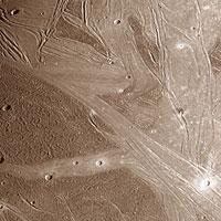 Galileo close-up showing Marus Regio and Nippur Sulcus
