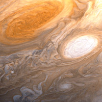 Voyager 1 close-up of Jupiter's cloud details