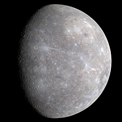 False color image of Mercury as seen from NASA's Messenger spacecraft